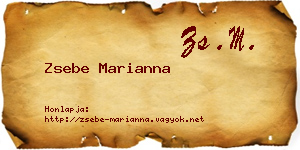 Zsebe Marianna névjegykártya